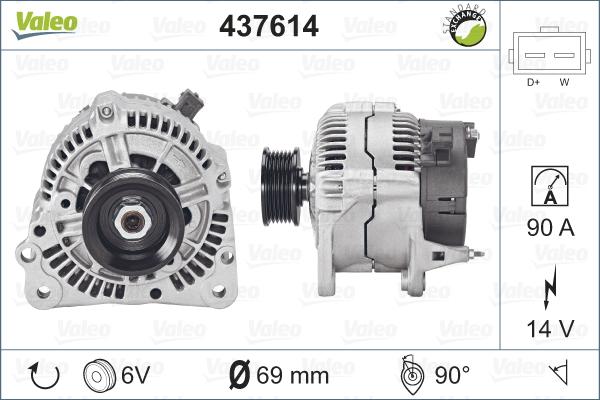 Valeo 437614 - Генератор autosila-amz.com