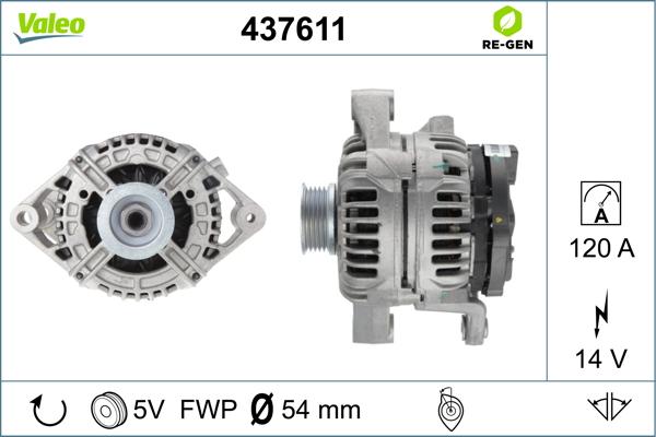 Valeo 437611 - Генератор autosila-amz.com