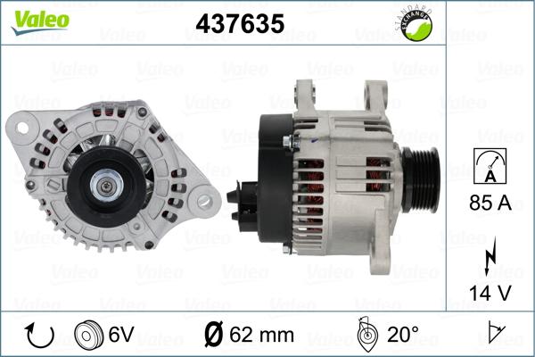 Valeo 437635 - Генератор autosila-amz.com