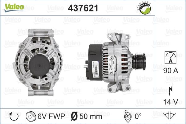 Valeo 437621 - Генератор autosila-amz.com