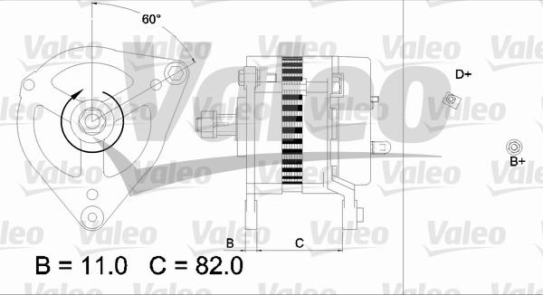 Valeo 437019 - Генератор autosila-amz.com