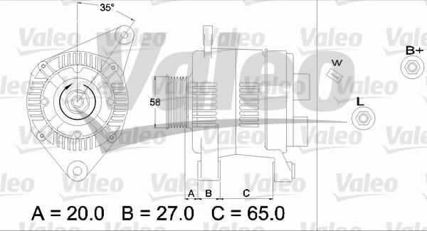 Valeo 437198 - Генератор autosila-amz.com