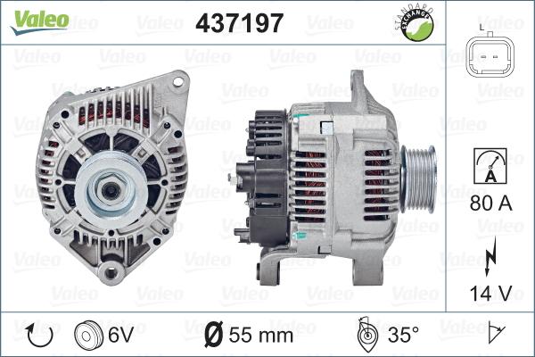 Valeo 437197 - Генератор autosila-amz.com