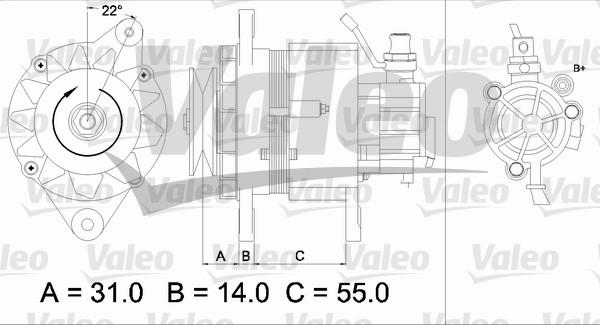 Valeo 437145 - Генератор autosila-amz.com