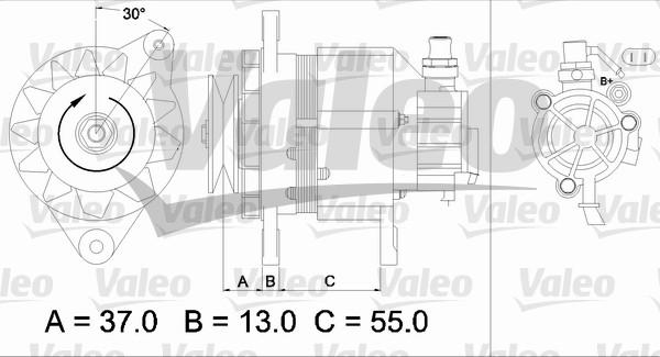 Valeo 437146 - Генератор autosila-amz.com