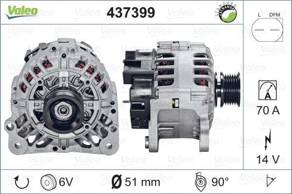 Valeo 437399 - Генератор autosila-amz.com