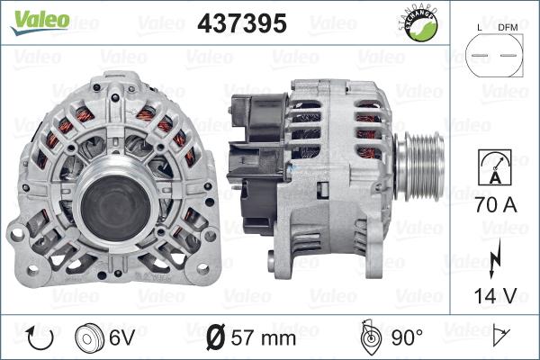 Valeo 437395 - Генератор autosila-amz.com