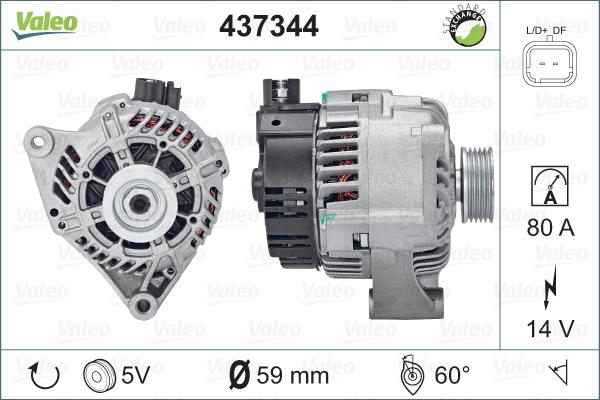 Valeo 437344 - Генератор autosila-amz.com