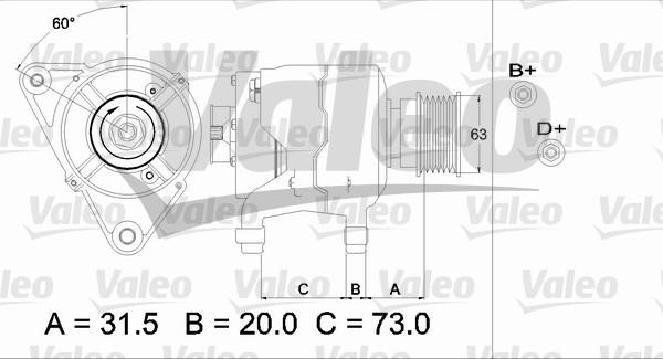 Valeo 437310 - Генератор autosila-amz.com