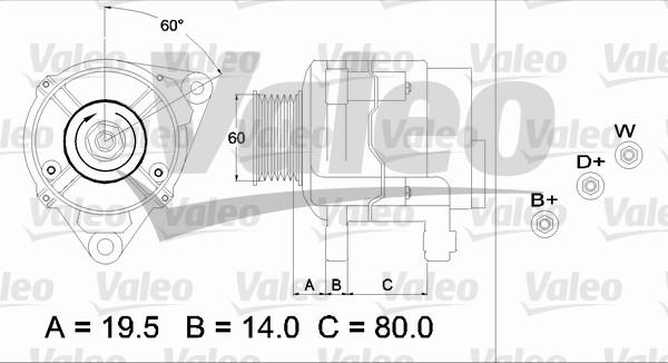 Valeo 437383 - Генератор autosila-amz.com