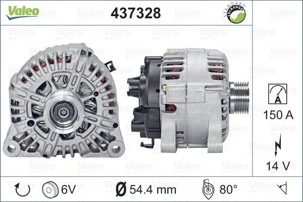 Valeo 437328 - Генератор autosila-amz.com