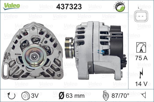 Valeo 437323 - Генератор autosila-amz.com