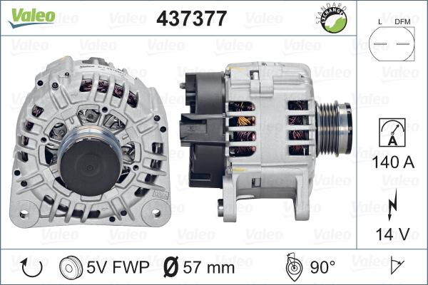 Valeo 437377 - Генератор autosila-amz.com