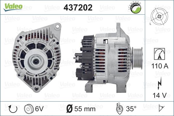 Valeo 437202 - Генератор autosila-amz.com