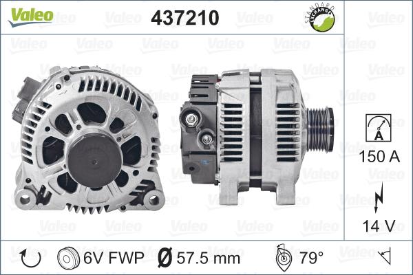 Valeo 437210 - Генератор autosila-amz.com