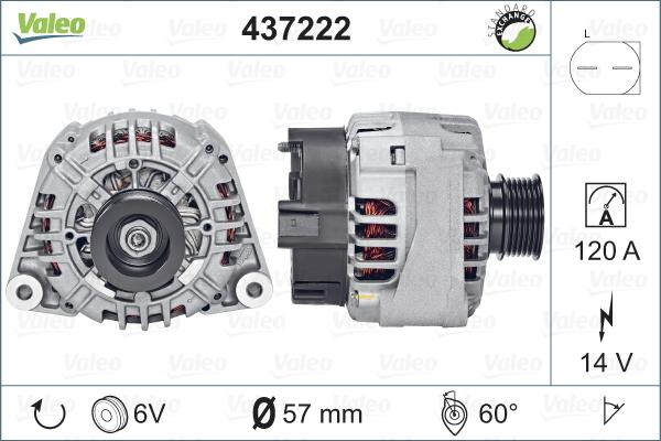 Valeo 437222 - Генератор autosila-amz.com