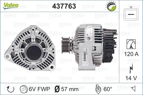 Valeo 437763 - Генератор autosila-amz.com