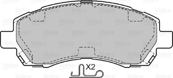 Valeo 598915 - Тормозные колодки, дисковые, комплект autosila-amz.com