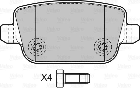 Valeo 598935 - VL598935 колодки дисковые задние !\ Ford Focus/Galaxy/S-Max 1.6-2.5/1.6TDCi-2.2TDCi 06> autosila-amz.com