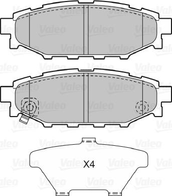 Valeo 598929 - Тормозные колодки, дисковые, комплект autosila-amz.com