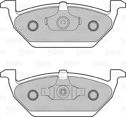 Valeo 598487 - Тормозные колодки, дисковые, комплект autosila-amz.com