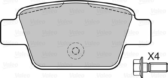 Valeo 598633 - Комплект тормозных колодок, диско autosila-amz.com