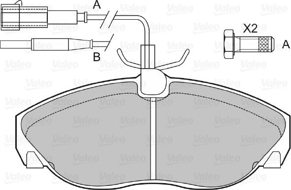 Valeo 598429 - Тормозные колодки, дисковые, комплект autosila-amz.com