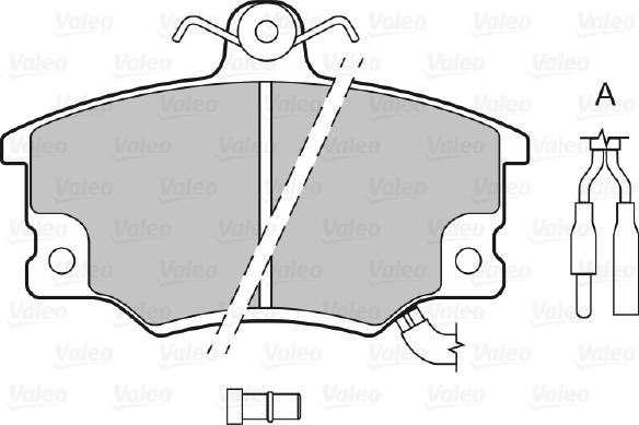 Valeo 598133 - Тормозные колодки, дисковые, комплект autosila-amz.com