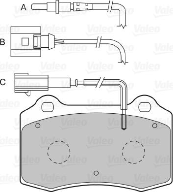 Valeo 598859 - Тормозные колодки, дисковые, комплект autosila-amz.com