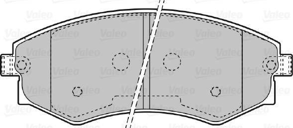 Valeo 598870 - Тормозные колодки, дисковые, комплект autosila-amz.com