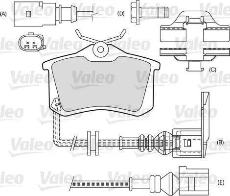 Valeo 598485 - Тормозные колодки, дисковые, комплект autosila-amz.com