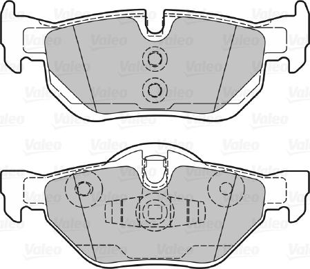 Valeo 598703 - VL598703 колодки дисковые задние!\ BMW E87 2.0i/2.0D 04> autosila-amz.com