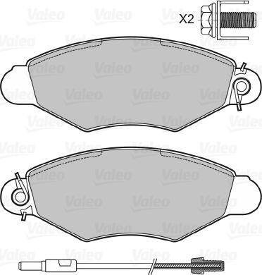 Valeo 598726 - Комплект тормозных колодок, диско autosila-amz.com