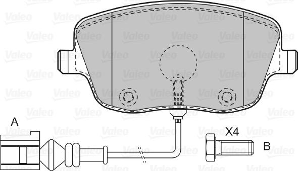 Valeo 598720 - Комплект тормозных колодок дисковый тормоз autosila-amz.com