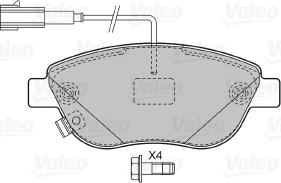 Valeo 598721 - Тормозные колодки, дисковые, комплект autosila-amz.com