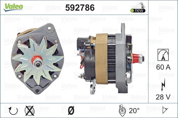 Valeo 592786 - Генератор autosila-amz.com