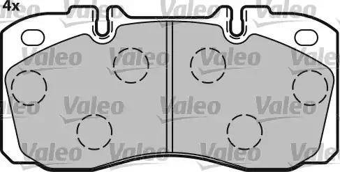 Valeo 541654 - Тормозные колодки, дисковые, комплект autosila-amz.com