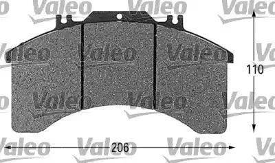 Valeo 541657 - Тормозные колодки, дисковые, комплект autosila-amz.com
