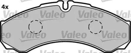 Valeo 541662 - Тормозные колодки, дисковые, комплект autosila-amz.com