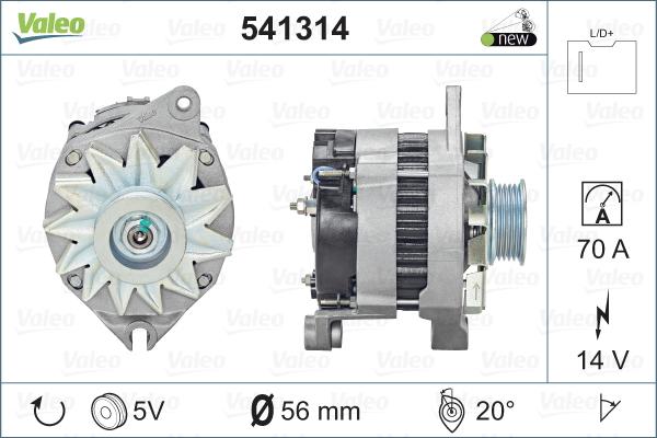 Valeo 541314 - Генератор autosila-amz.com