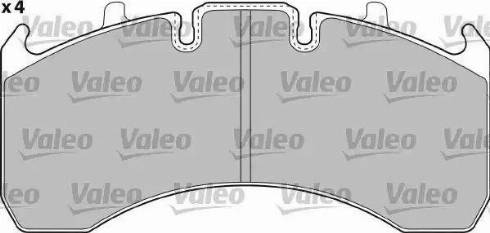 Valeo 541725 - Тормозные колодки, дисковые, комплект autosila-amz.com