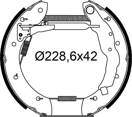 Valeo 554993 - Комплект тормозных колодок, барабанные autosila-amz.com