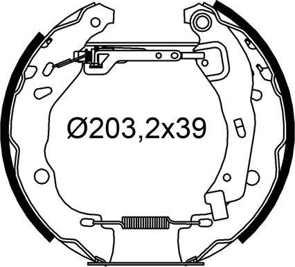 Valeo 554950 - Комплект тормозных колодок, барабанные autosila-amz.com