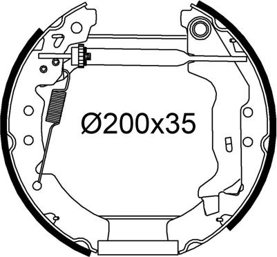 Valeo 554985 - Комплект тормозных колодок, барабанные autosila-amz.com