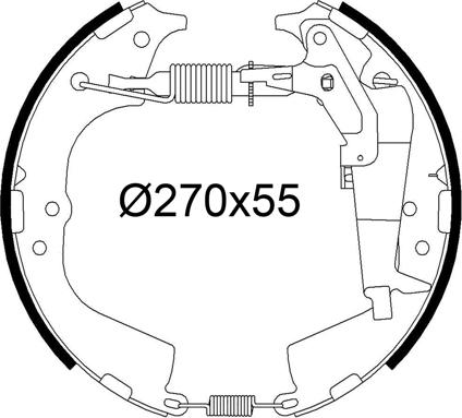 Valeo 554926 - Комплект тормозных колодок, барабанные autosila-amz.com