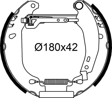 Valeo 554979 - Комплект тормозных колодок, барабанные autosila-amz.com