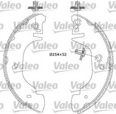 Valeo 554584 - Комплект тормозных колодок, барабанные autosila-amz.com