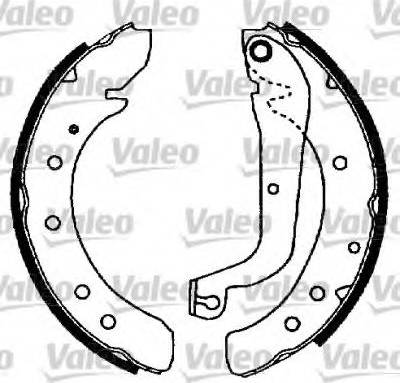 Valeo 554582 - Комплект тормозных колодок, барабанные autosila-amz.com