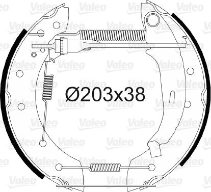 Valeo 554698 - Комплект тормозов (барабанная система) autosila-amz.com