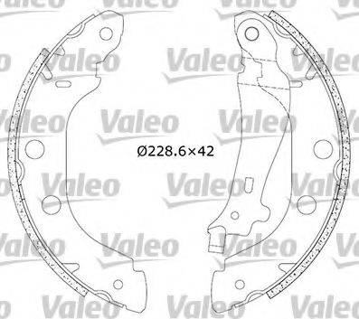 Valeo 554639 - Комплект тормозных колодок, барабанные autosila-amz.com